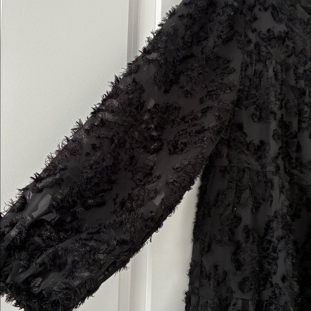 Simons Icone Size S Spun Floral Trapeze Dress - Black - Picture 6 of 8